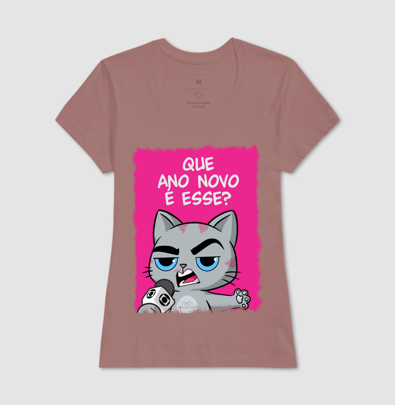Camiseta Gato Sincero Q Ano Novo é esse? - Imagem 17