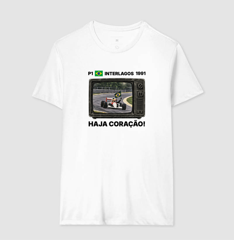 Domingo de Corrida – Camiseta Retrô TV Anos 90 Automobilismo - Imagem 4