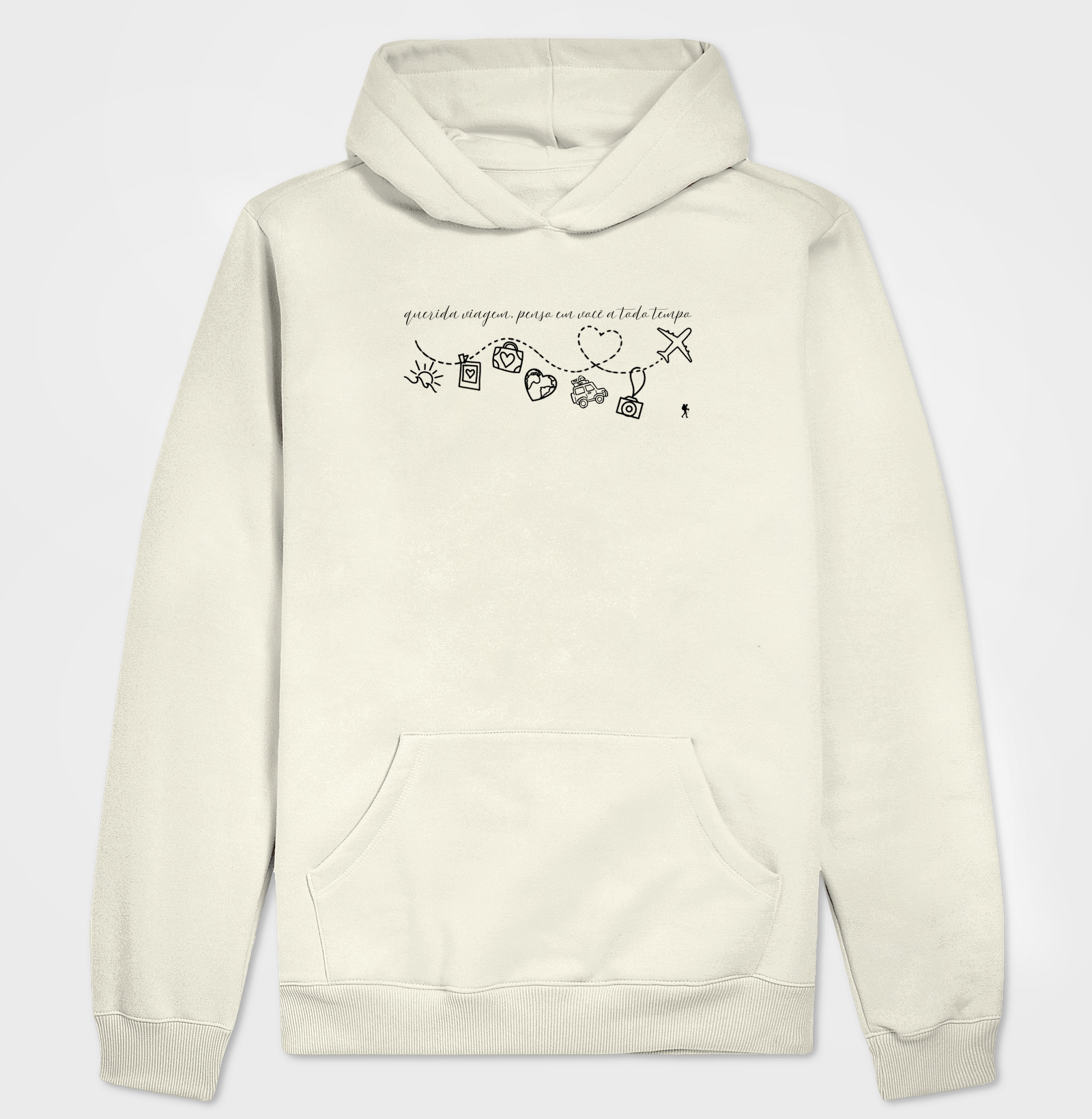 Camiseta Querida Viagem Penso em Voce a Todo Tempo | Caligrafia Minimalista Viagem | Colecao Viciados em Viagem - Imagem 3