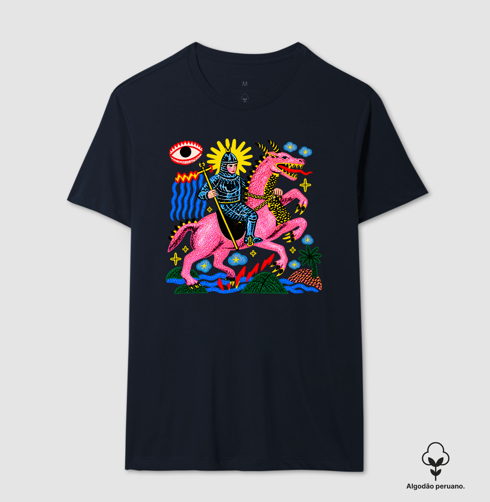 Camiseta Algodão Peruano O Toque do Cavaleiro e o Dragão - Imagem 5