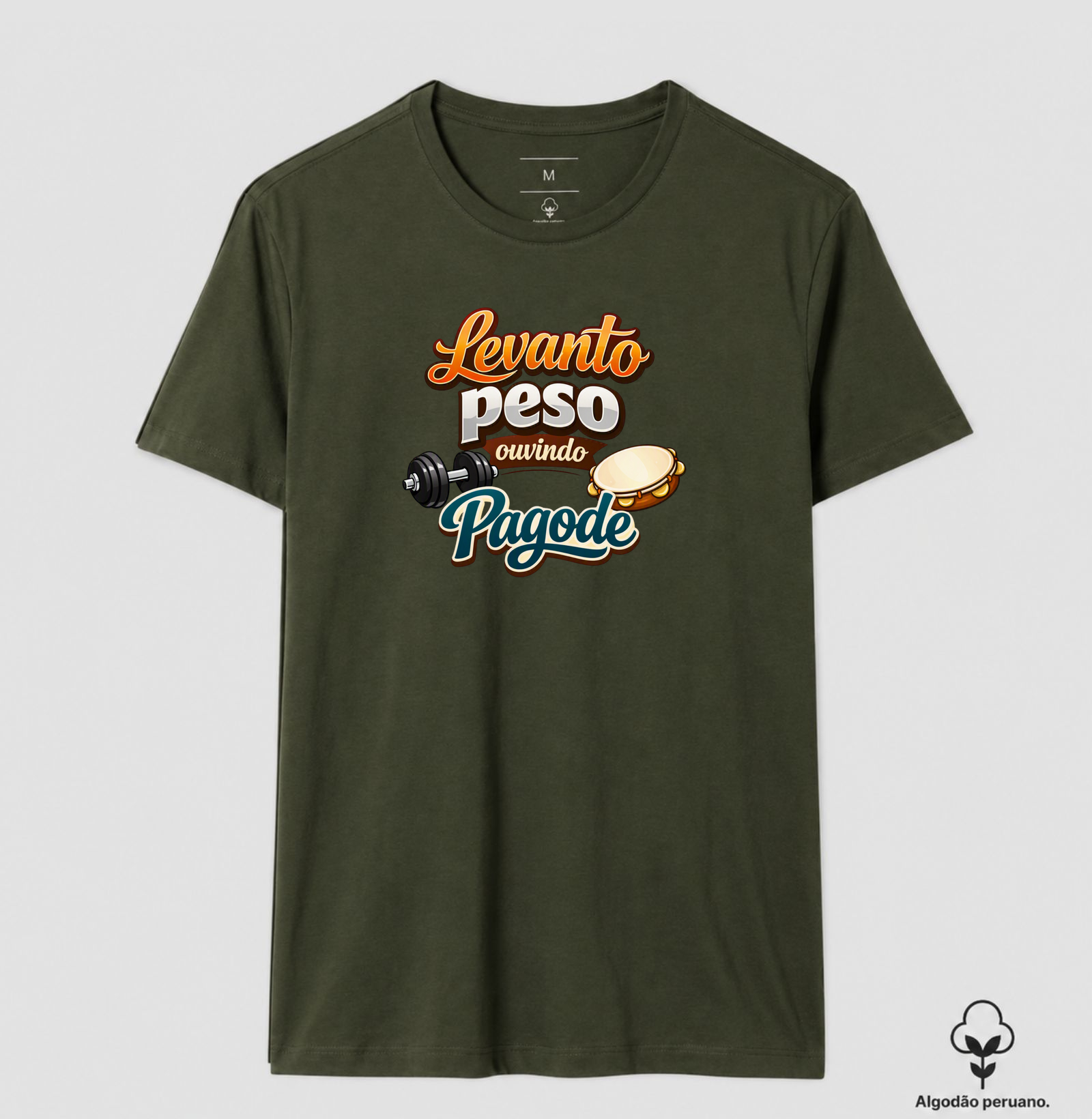 camiseta levanto peso ouvindo pagode - Imagem 5