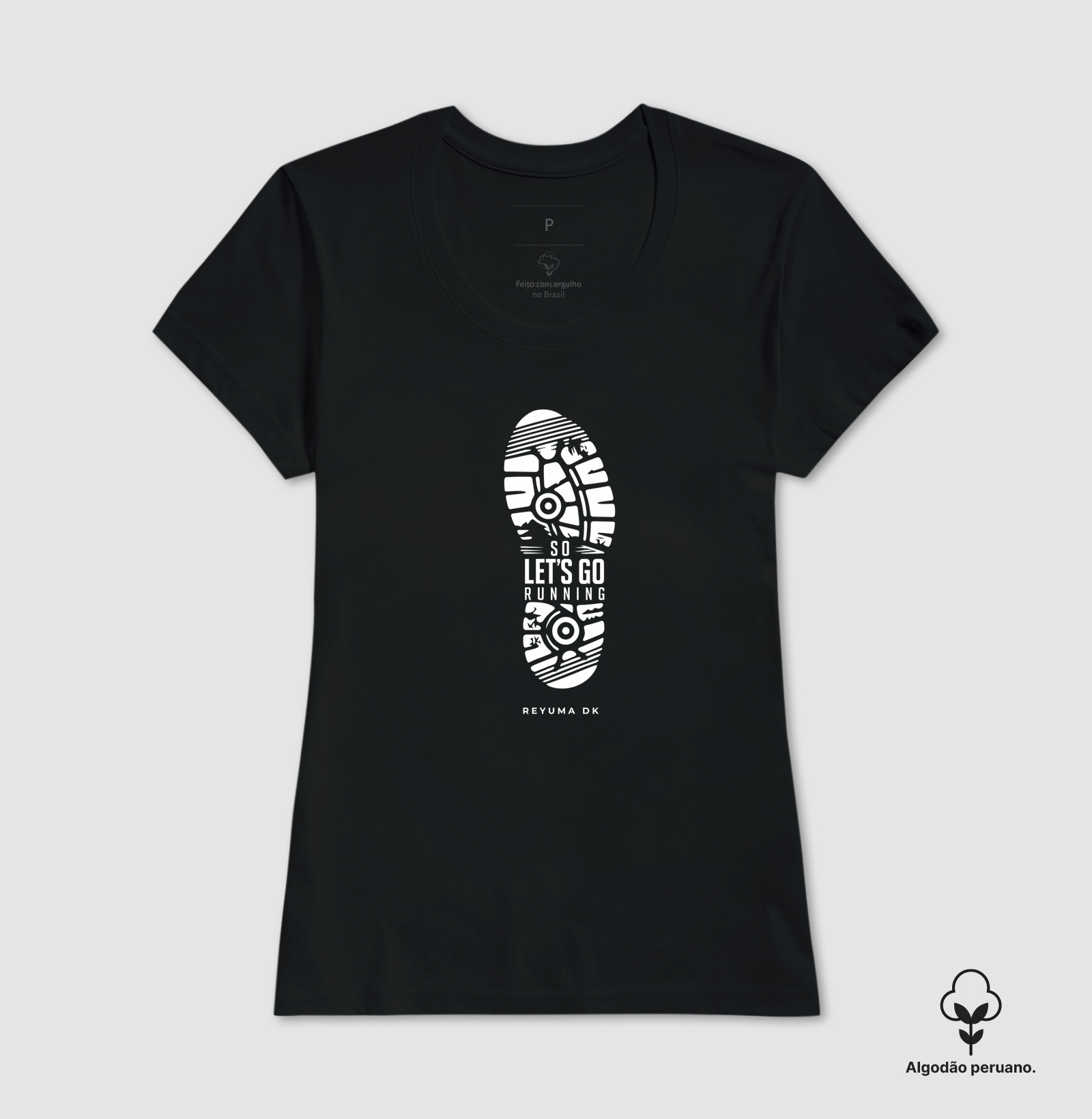 Camiseta Masculina, Feminina, Babylook e Unissex de Algodão Peruano Corrida "So Let’s Go Running" - Imagem 5