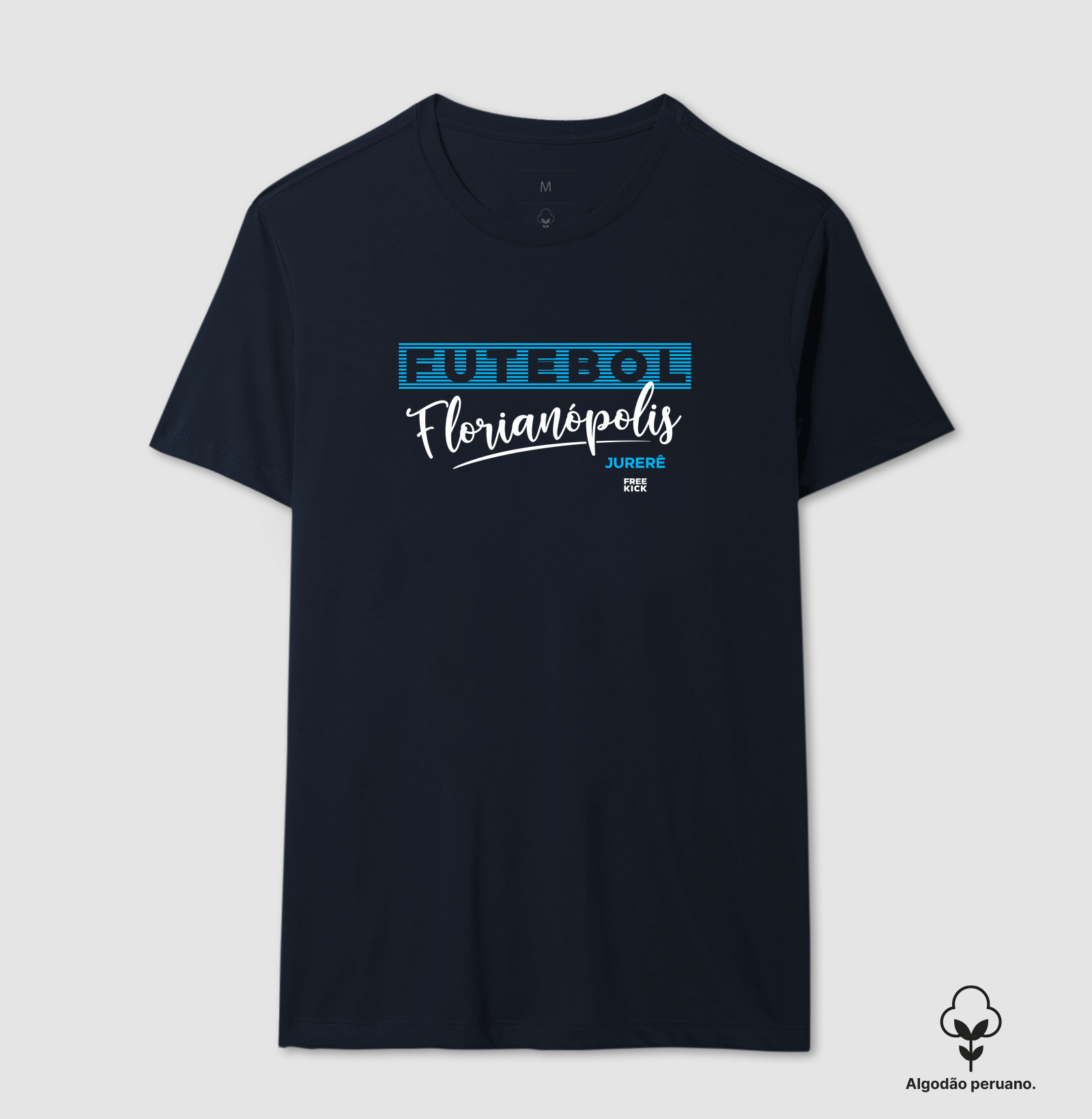 CAMISETA ALGODÃO PERUANO FREE KICK FUTEBOL FLORIANÓPOLIS JURERÊ - Imagem 3