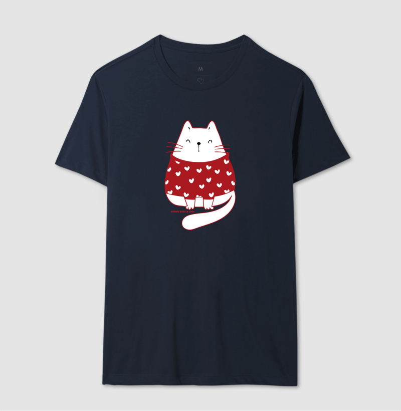 Gata branca de suéter vermelho - Imagem 7