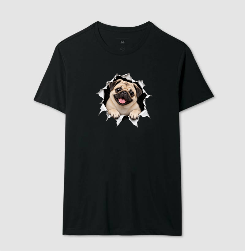 Pug Saindo da Camiseta - Imagem 2
