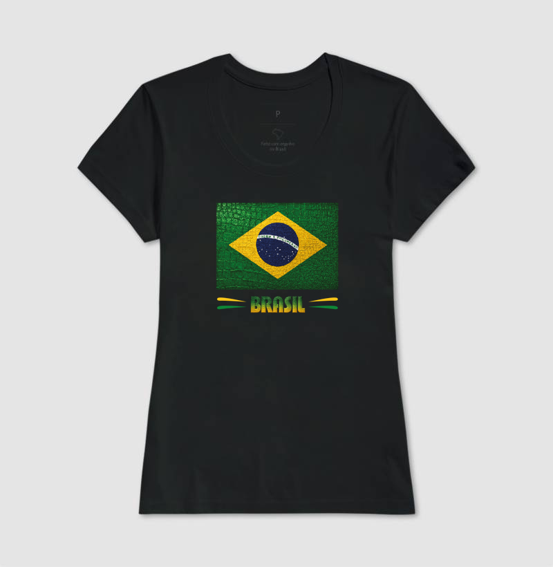 Camiseta Bandeira do BR estilizada (Feminina) - Imagem 5