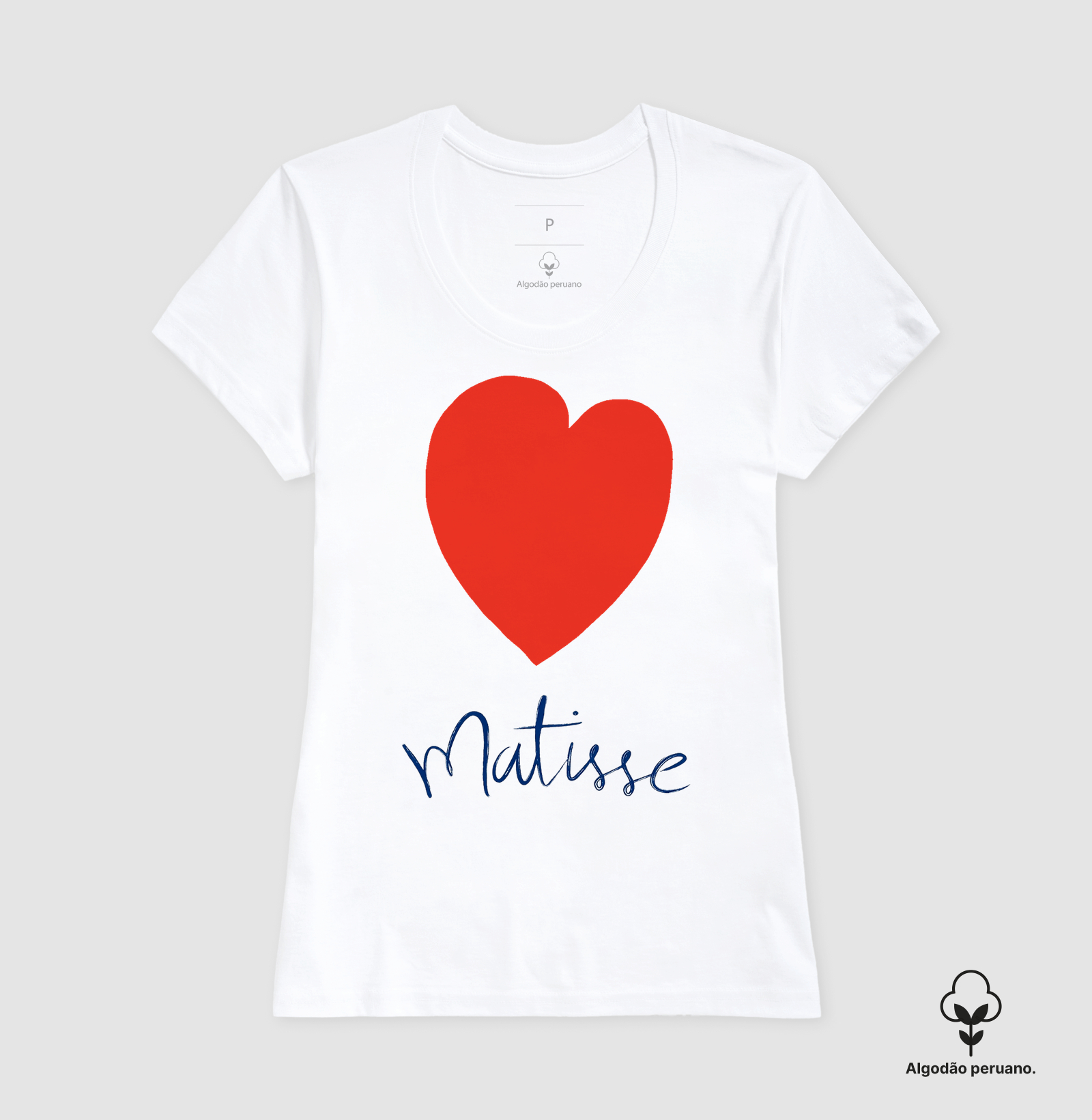 Camiseta Henri Matisse – The Heart (Le Coeur) Algodão Peruano Tanguis - Imagem 3