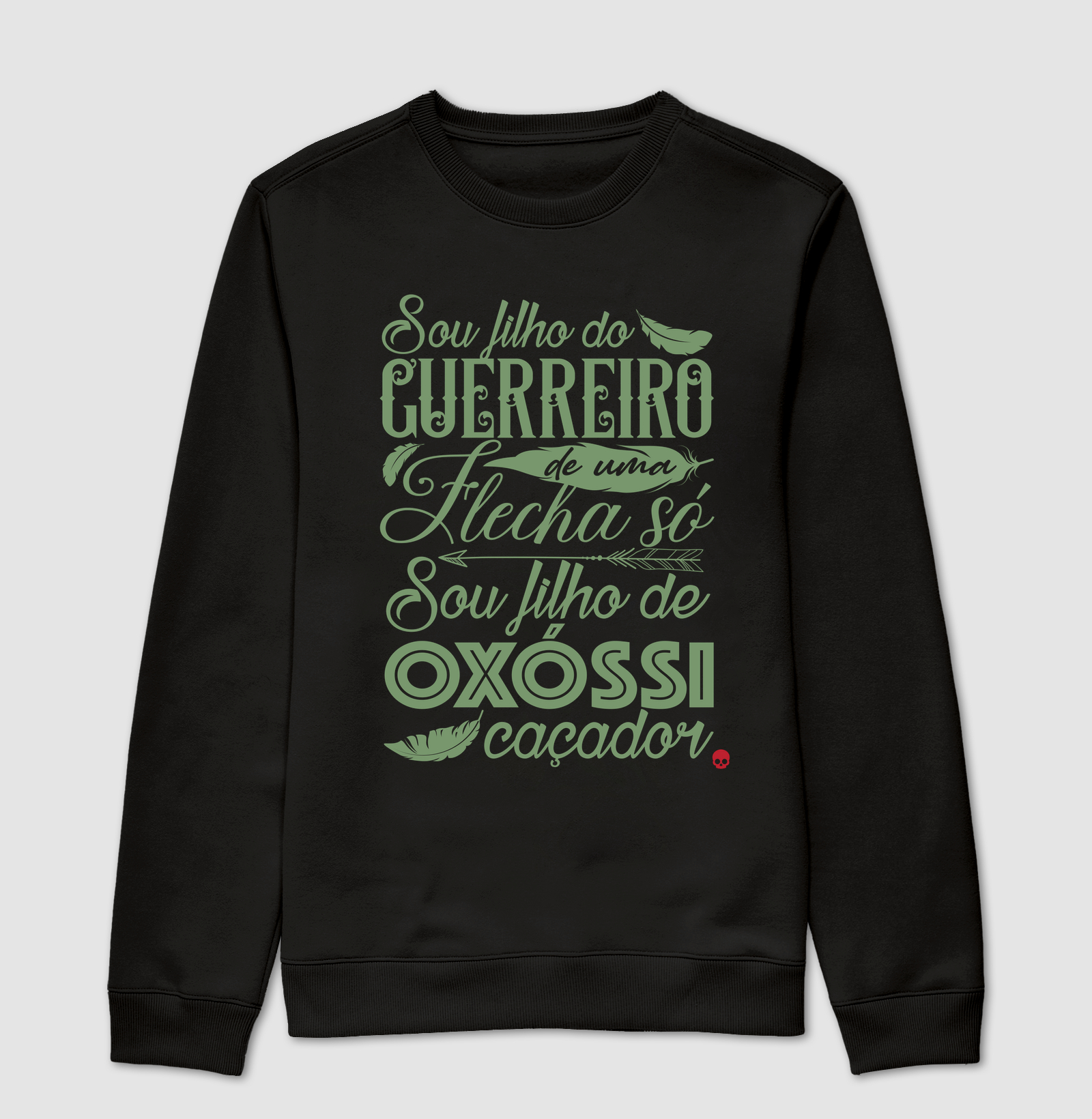 Moletom Unissex Umbanda Oxóssi - Sou filho de um Guerreiro - Imagem 3