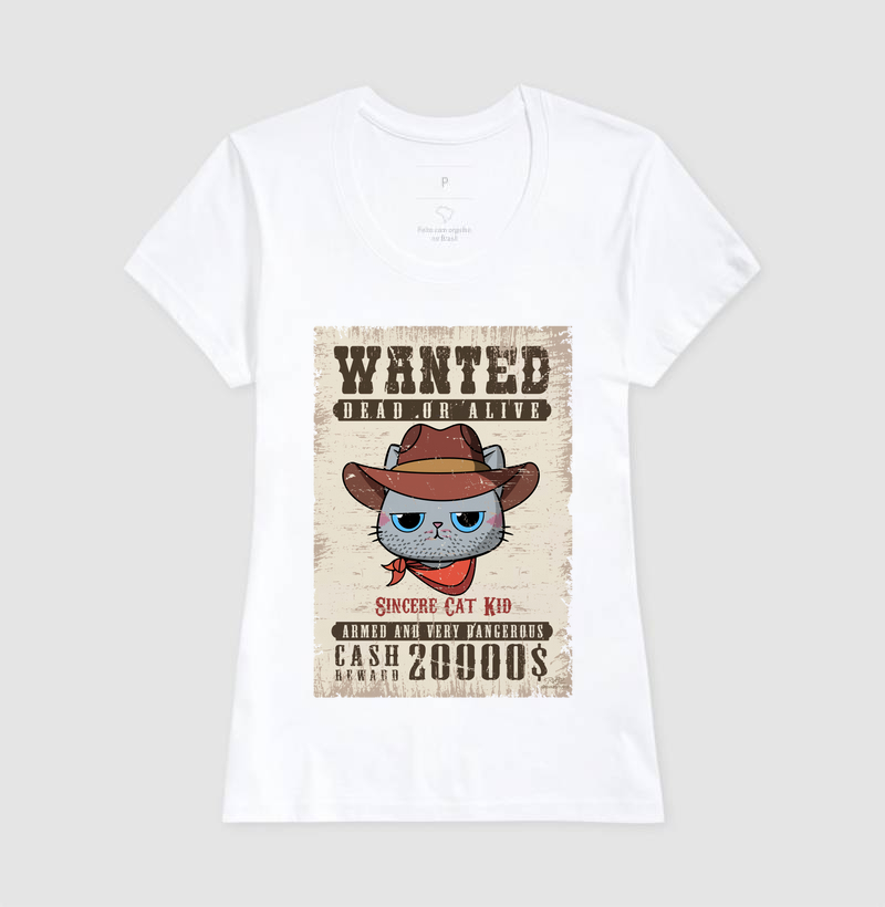 Camiseta Wanted Cat Kid - Imagem 5