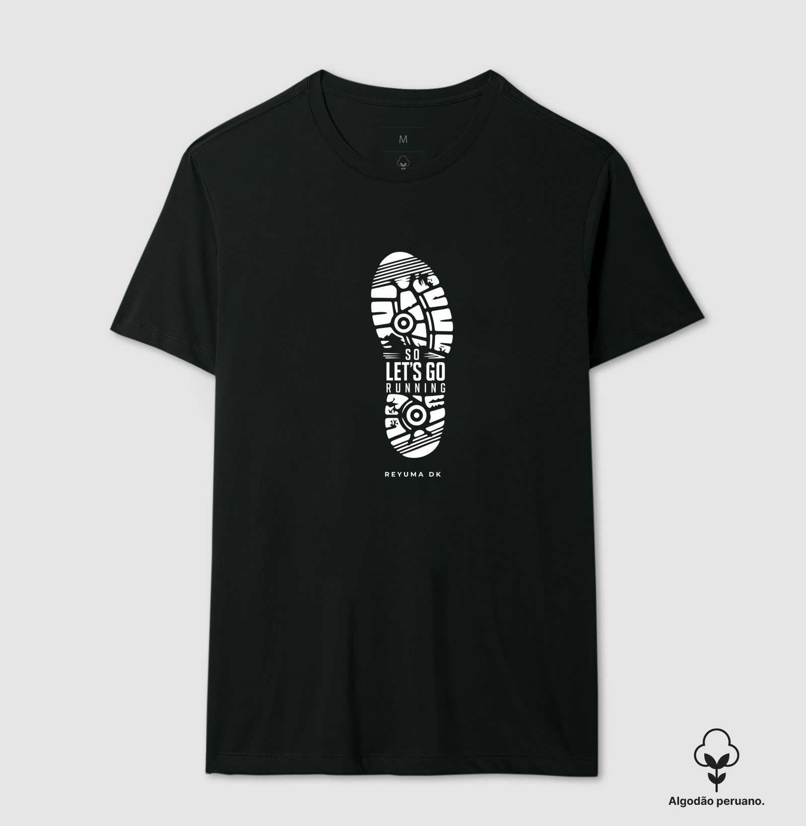 Camiseta Masculina, Feminina, Babylook e Unissex de Algodão Peruano Corrida "So Let’s Go Running" - Imagem 4