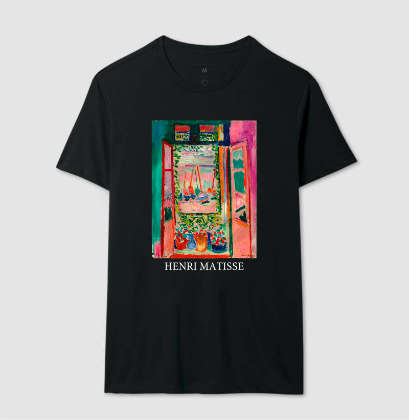 Camiseta Pintura Fauvista A Janela Aberta Matisse  - Imagem 2