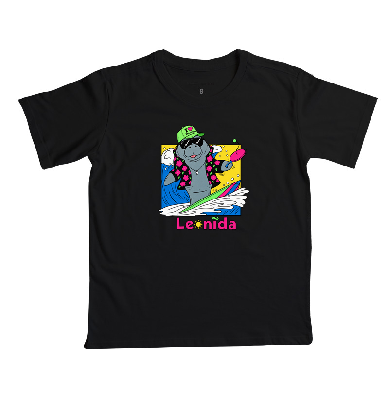 Camiseta Infantil GTA 6 Jason – Leonida Surf com Peixe Boi / Manatee - Imagem 6