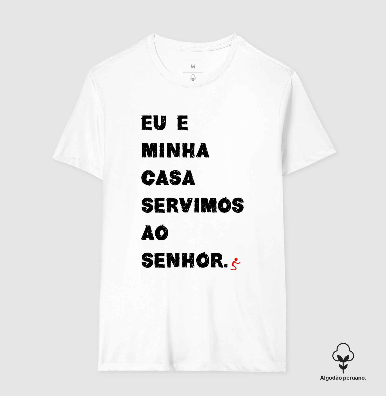 Camiseta Algodão Peruano Cristã Eu e Minha Casa - Imagem 5