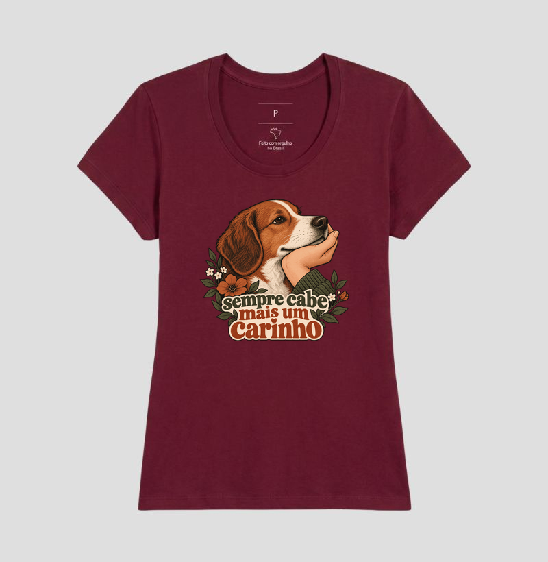 Camiseta Cachorro Carinho "sempre cabe mais um carinho" | Pelo & Pano - Imagem 19