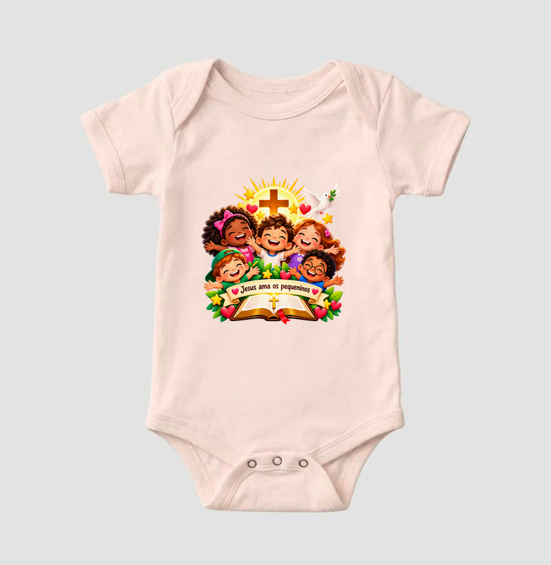 Body Infantil Jesus Ama os Pequeninos - Imagem 4