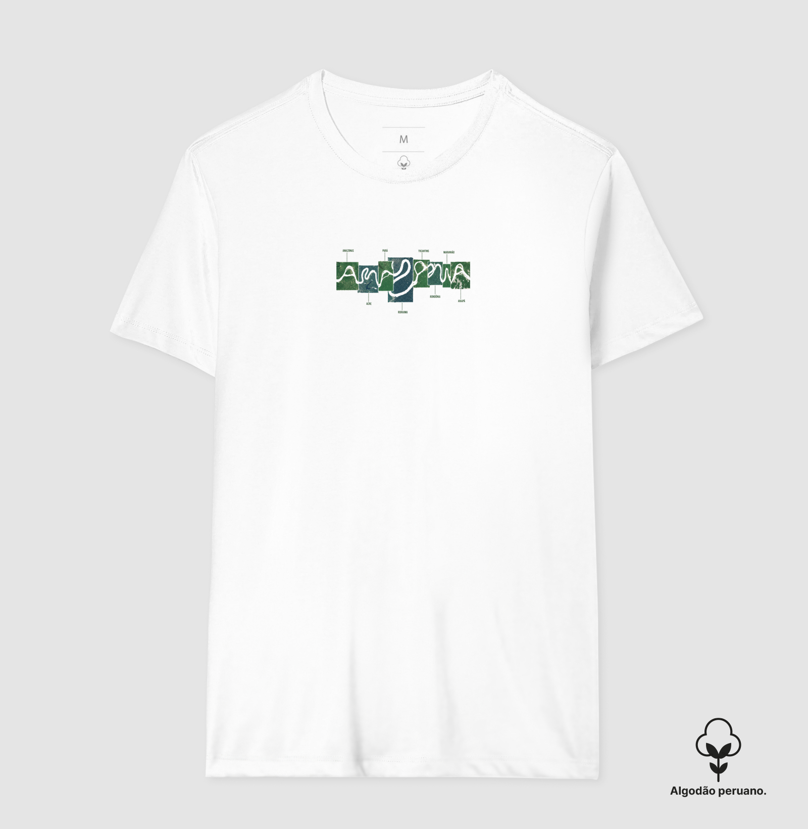 Camiseta Amazônia Estados Brasileiros Estampa Consciente Mapa Unissex - Imagem 6