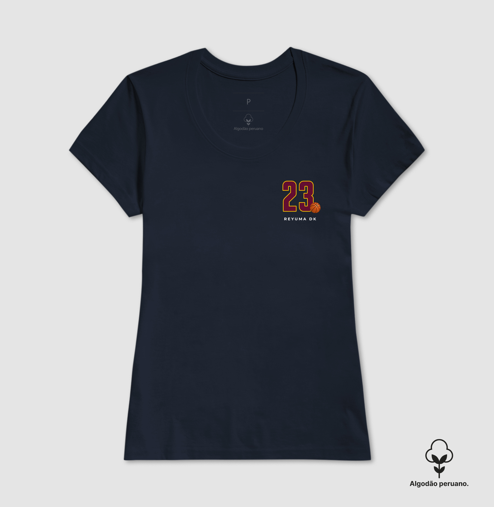 Camiseta Masculina de Algodão Peruano Basquete "23 papai LB" - Imagem 8