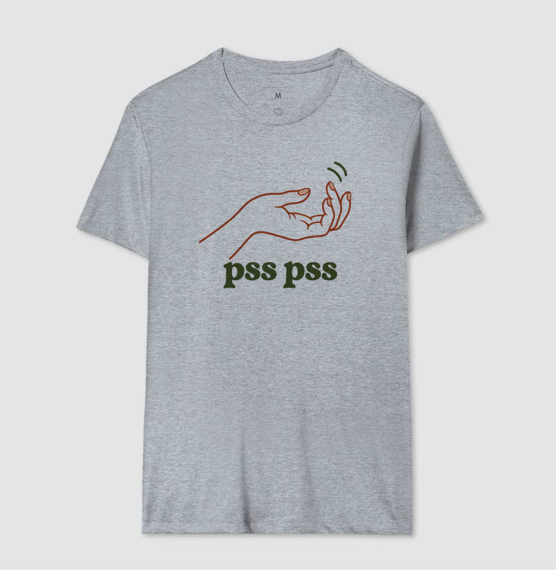Camiseta Gato Engraçada "pss pss" | Cat Lover | Pelo & Pano - Imagem 8