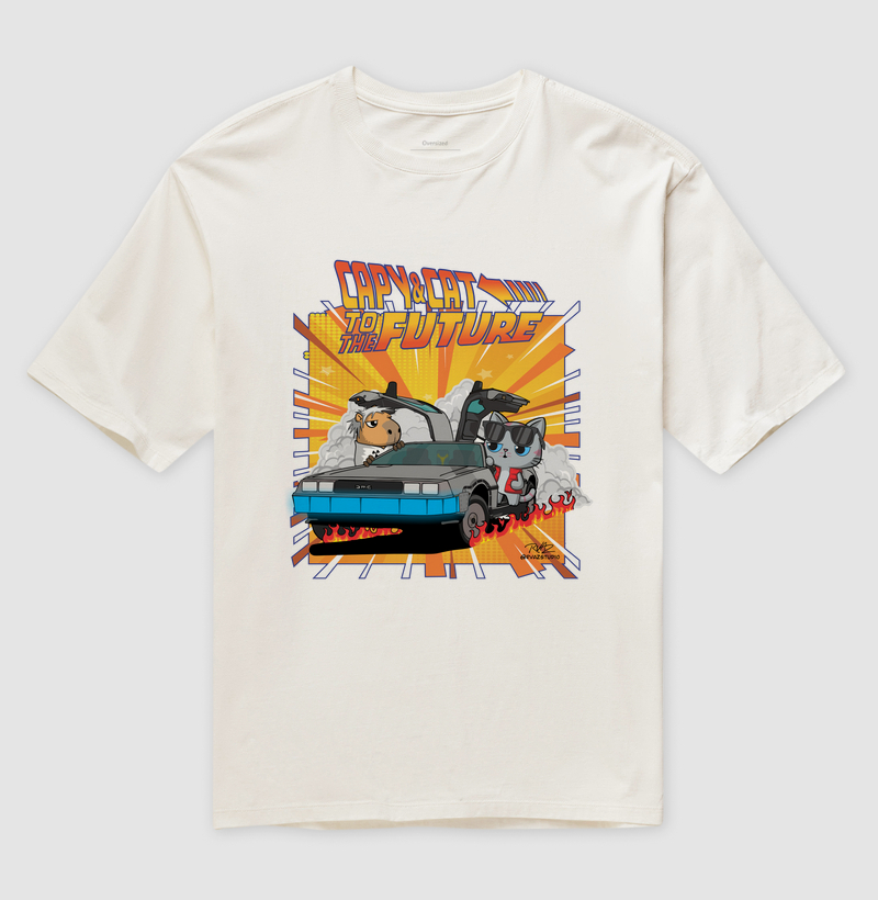 Camiseta Capy & Cat to the Future - Imagem 4