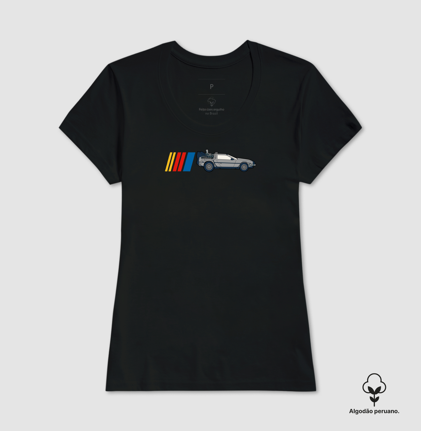 Camiseta Delorean Nascar Algodão Peruano - Imagem 5