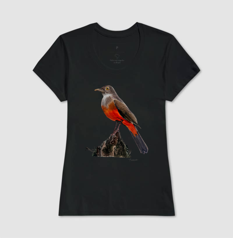 Camiseta Sabiá-Laranjeira – Aves do Brasil - Imagem 5