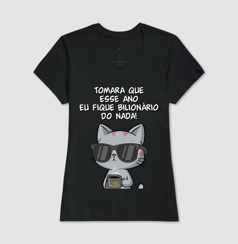 Camiseta Gato Sincero Bilionário - Imagem 3