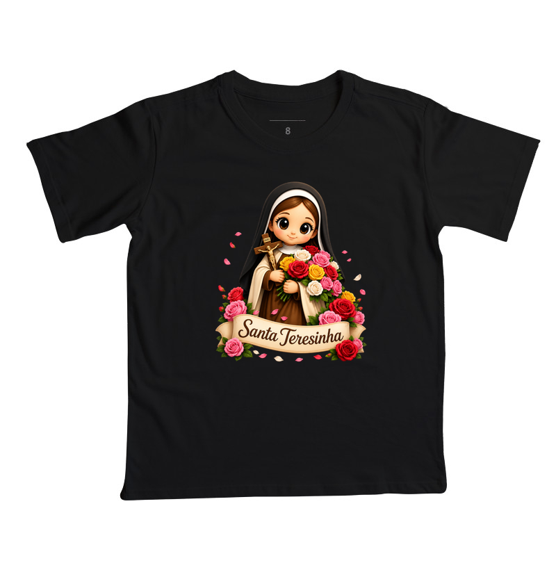 Camiseta Infantil Santa Teresinha - Imagem 6