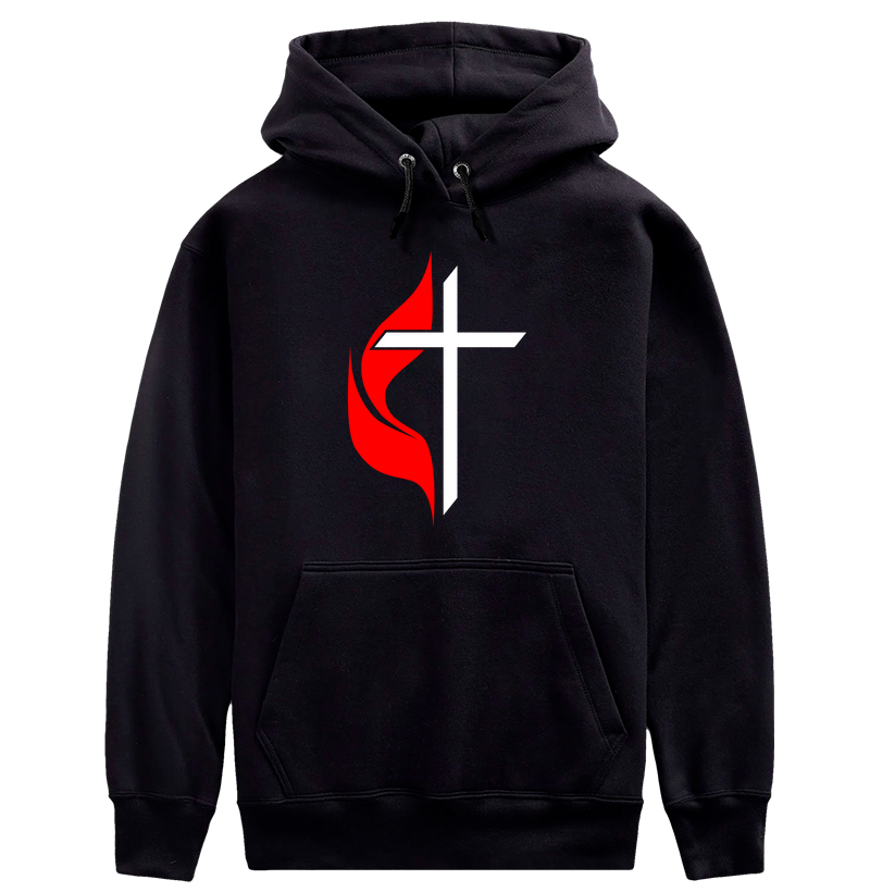 Moletom c/ capuz - Cruz e Fogo - Estampa Grande