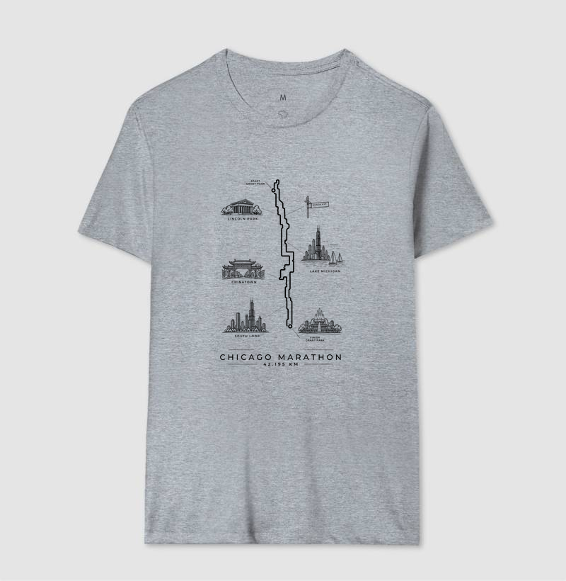 Camiseta Maratona - Percurso Maratona de Chicago - Imagem 8