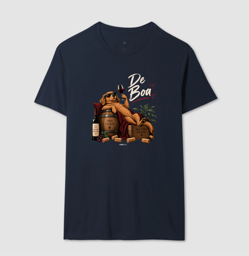 Camiseta “De Boa” Cachorro com Vinho – Lifestyle Relax - Imagem 6