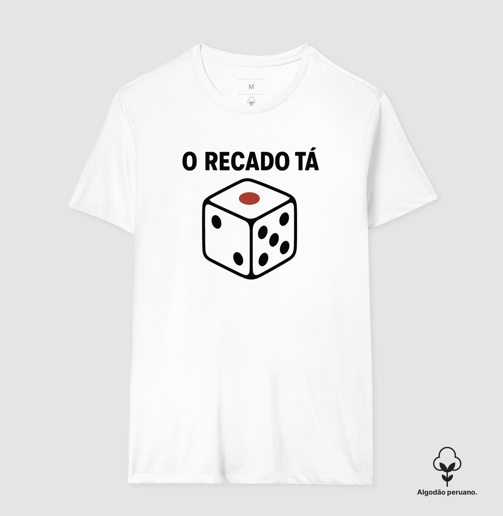 Camiseta Algodão Peruano O Recado Tá Dado - Imagem 6