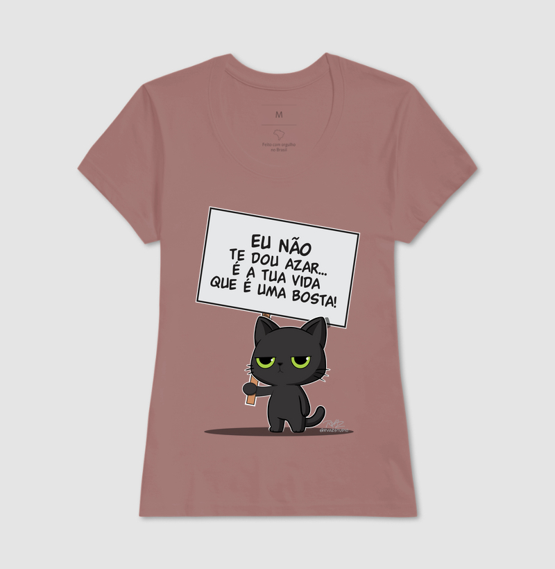 Camiseta Gato Sincero Azar - Imagem 17