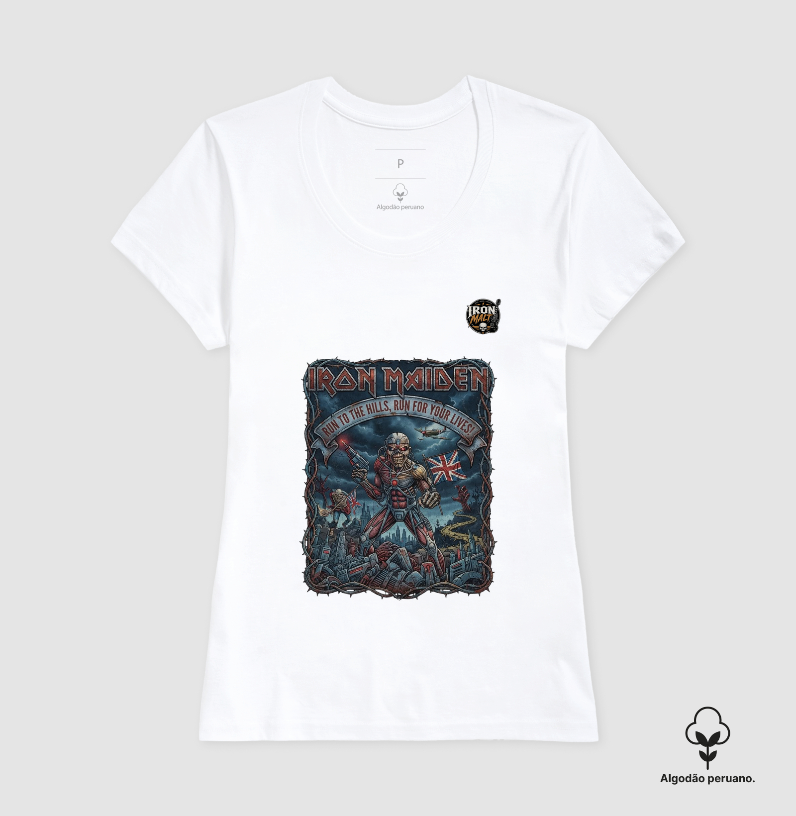 Camiseta Iron Maiden “Run to the Hills” - Imagem 9