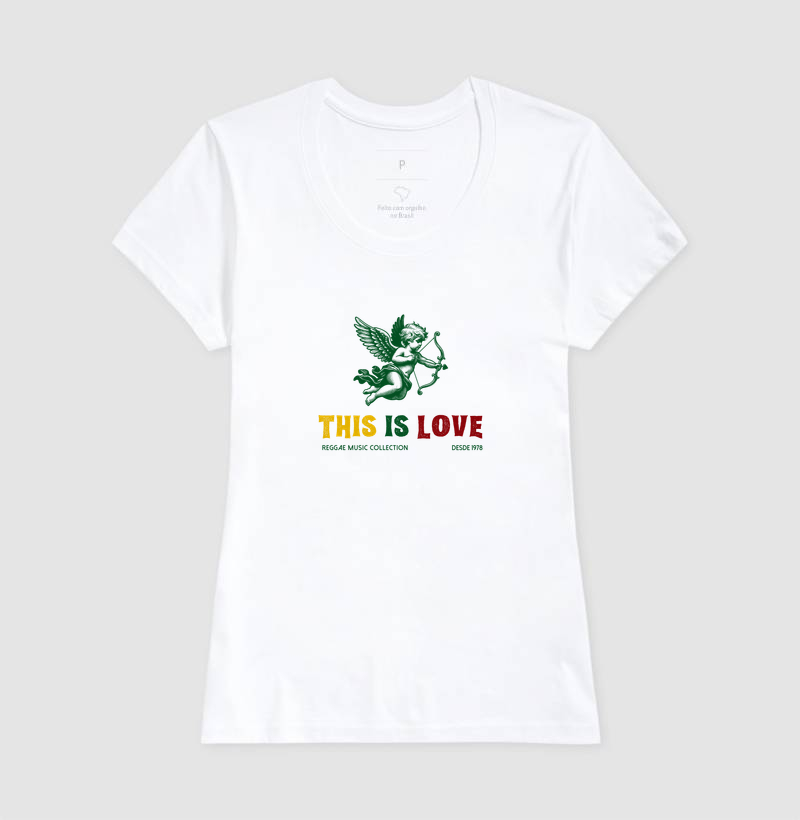 Camiseta This Is Love! Coleção Reggae.  Masculino e feminino. Algodão Premium. - Imagem 7