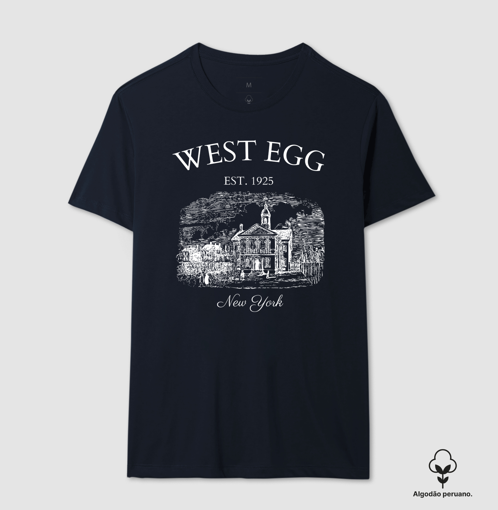 Camiseta O Grande Gatsby – West Egg | F. Scott Fitzgerald em Algodão Peruano  - Imagem 4