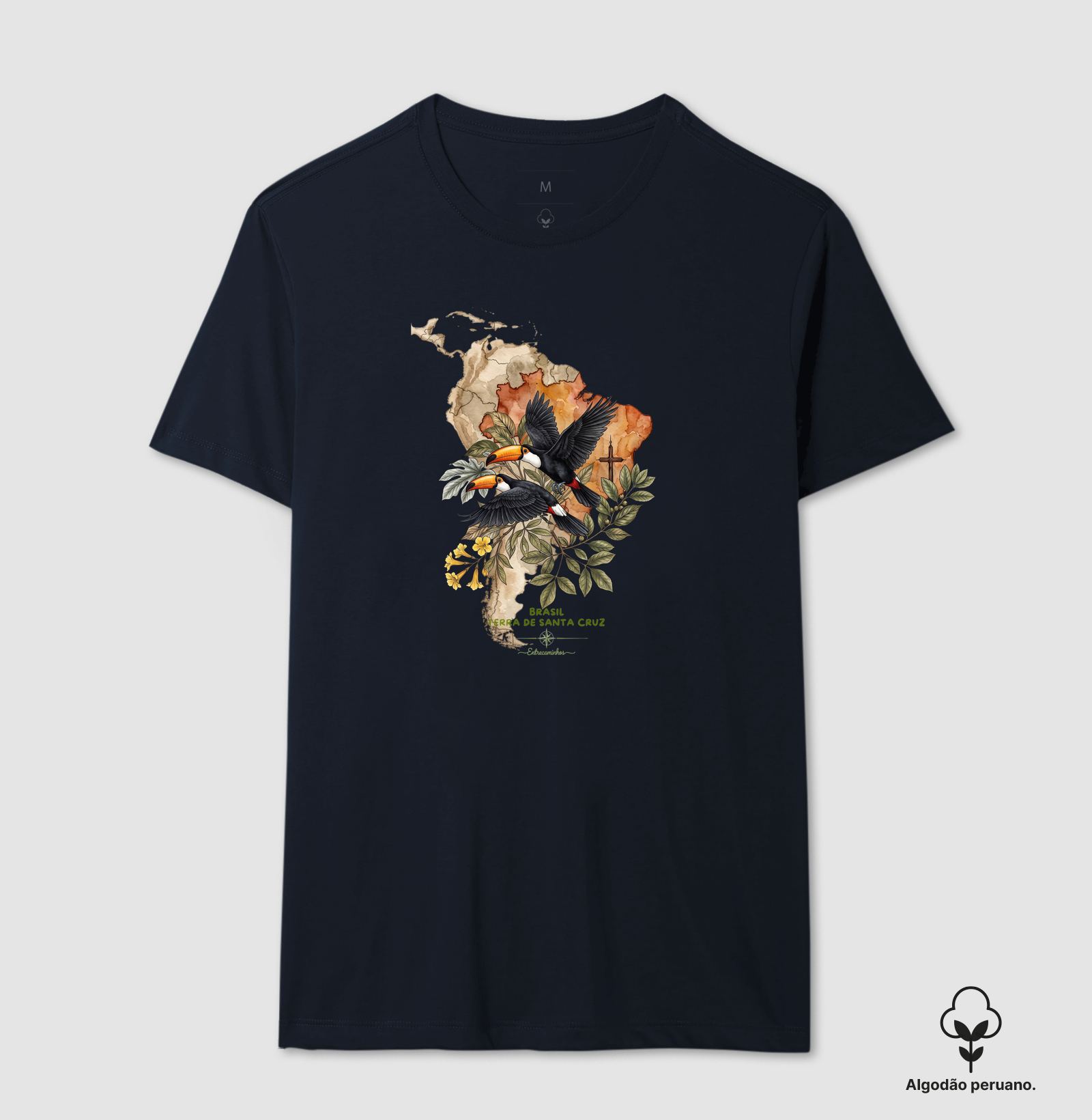 Camiseta Tucanos & Ipê - Brasil Terra de Santa Cruz - Fé, História e Natureza - Imagem 3