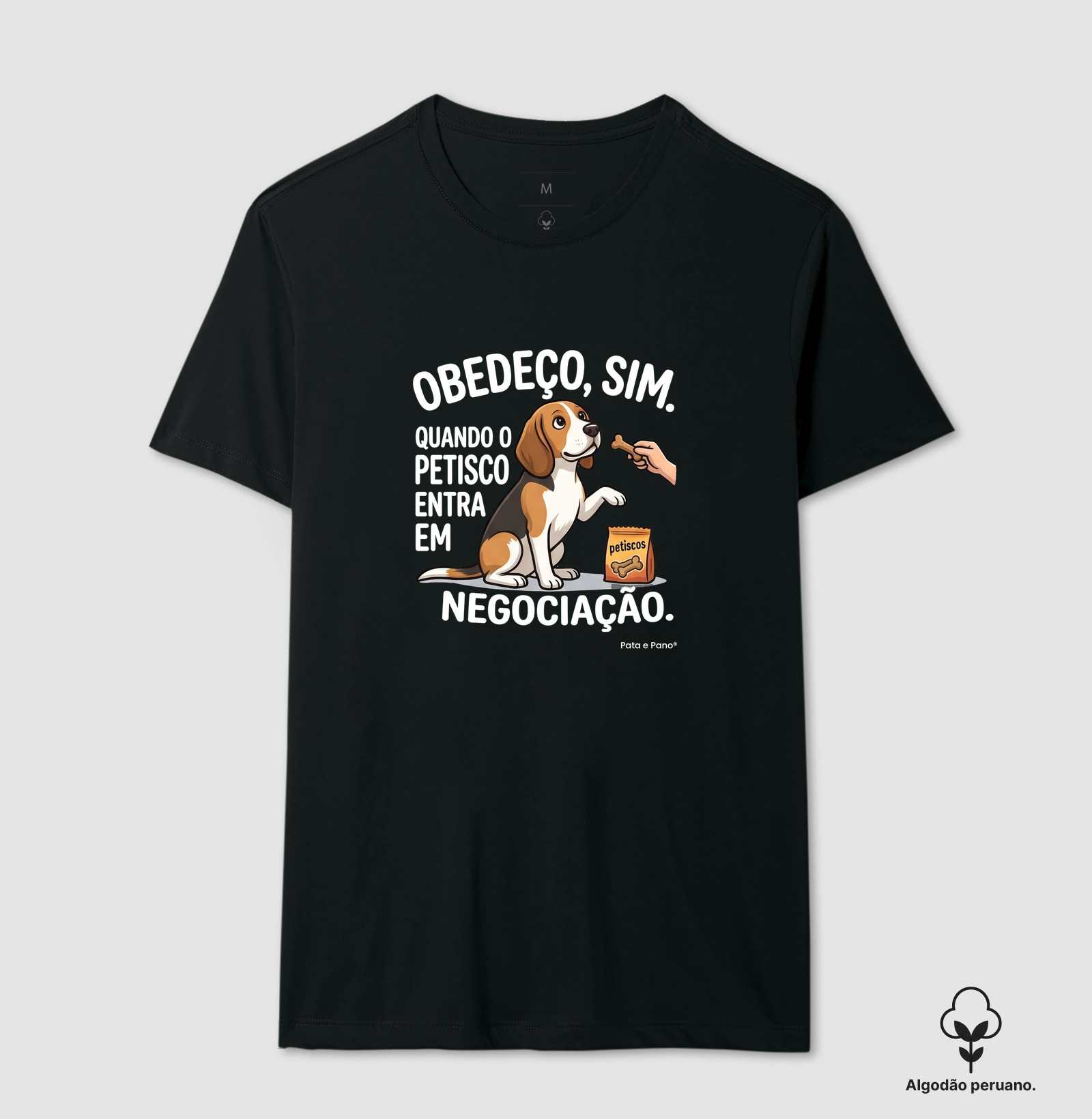 CAMISETA ALGODÃO PERUANO BORDER COLLIE OBEDEÇO - Imagem 7