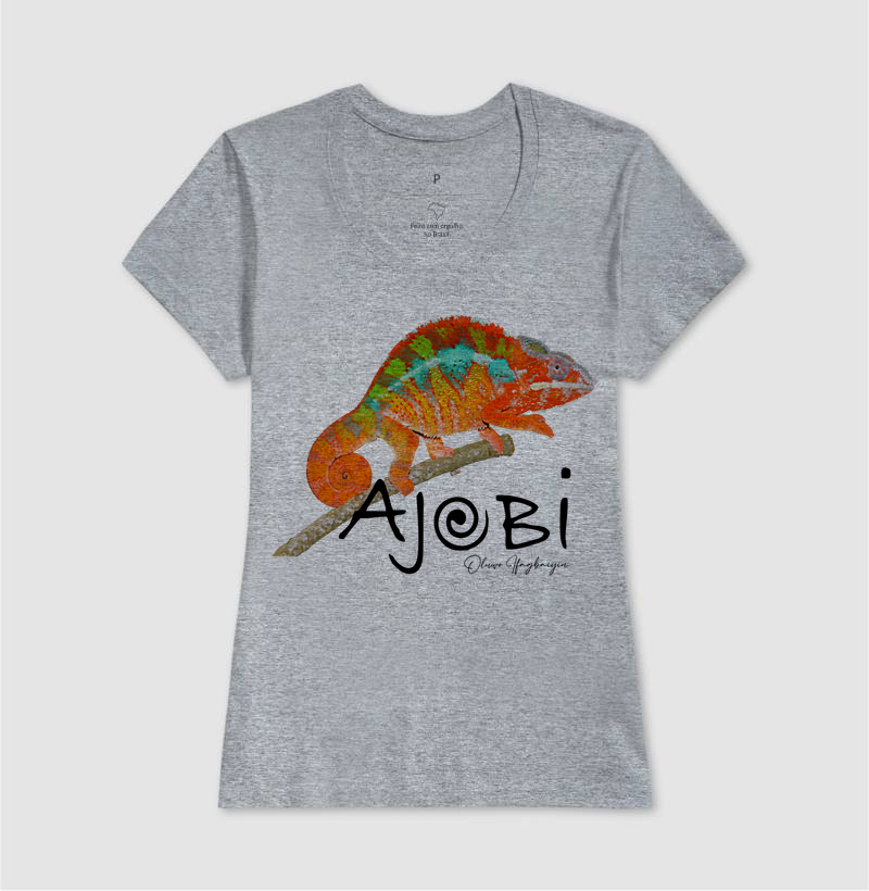 t-shirt 1/2 malha 100% algodão 30.1 penteada Ajobi Camaleão - Imagem 9
