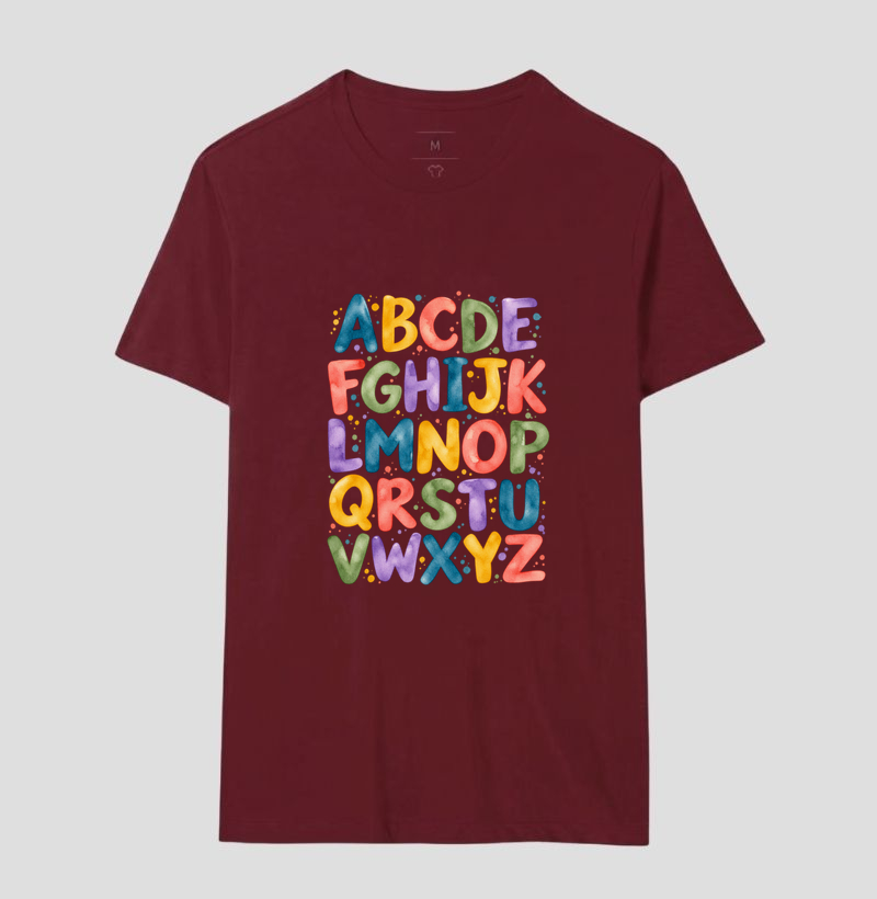 Camiseta Alfabeto em Cores - Imagem 17