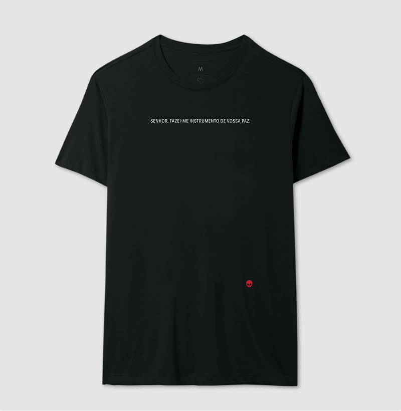 Camiseta São Francisco - Senhor Fazei me instrumento de vossa paz. - Imagem 2