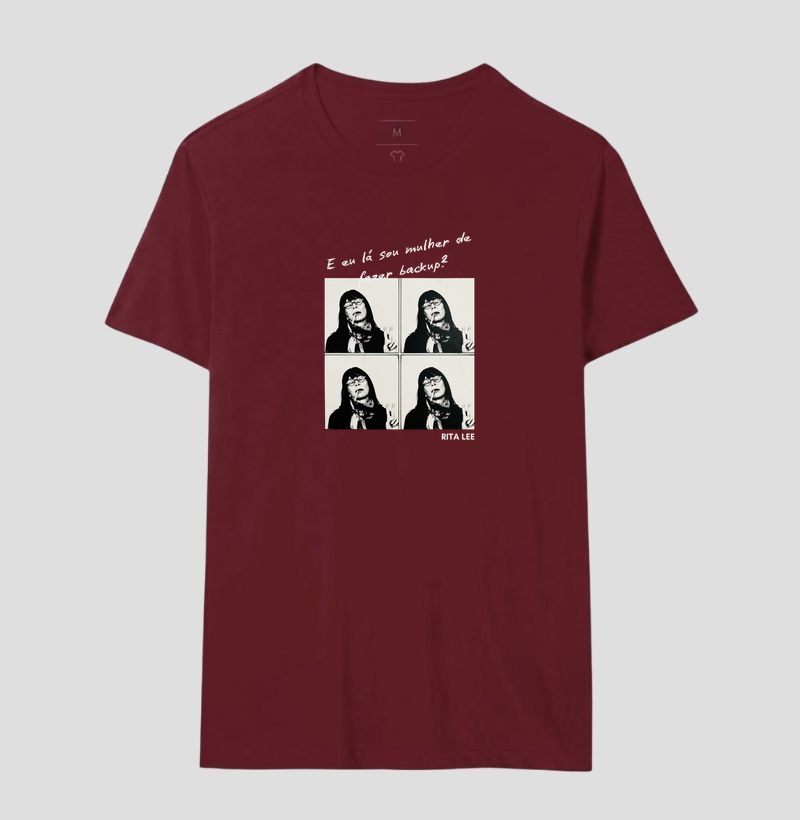 Camiseta Feminina Eu Lá Sou Mulher de Fazer Backup Frase Engraçada Pop Art Estampa Unissex - Imagem 11