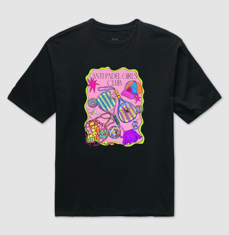 Camiseta Feminina Anti Padel Girls Club Rosa - Imagem 2