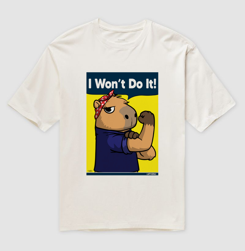 Camiseta Capivara I won’t do it! - Imagem 4