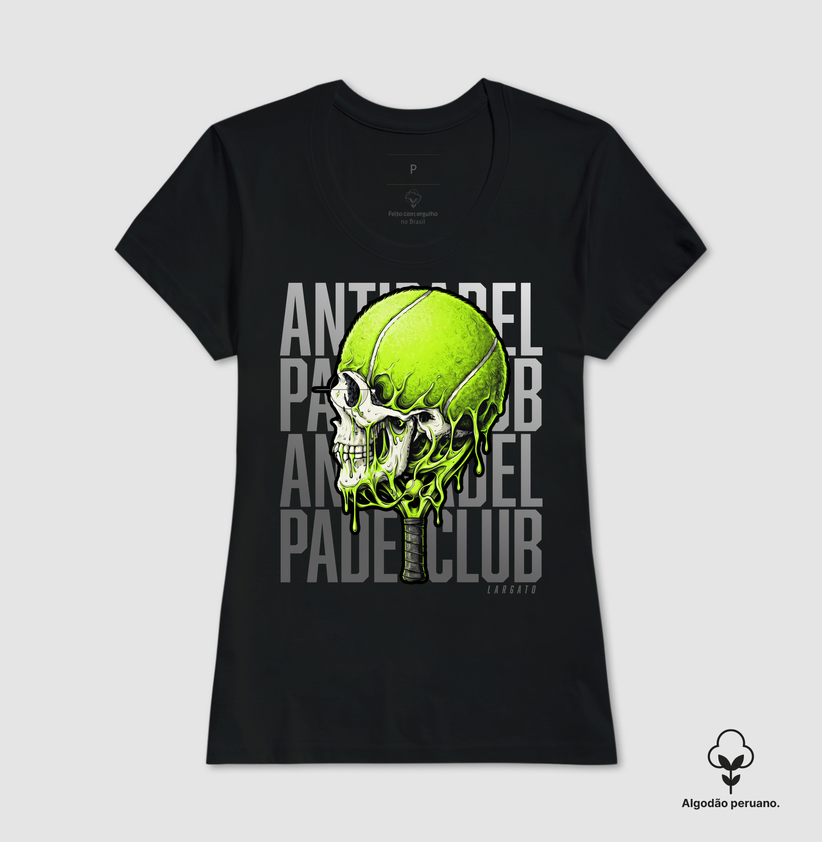 Camiseta Anti-Padel Caveira Prata - Imagem 8