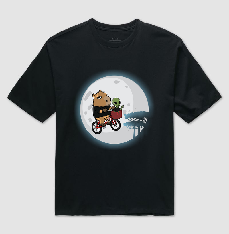 Camiseta Capivara Extraterrestre retro - Imagem 2