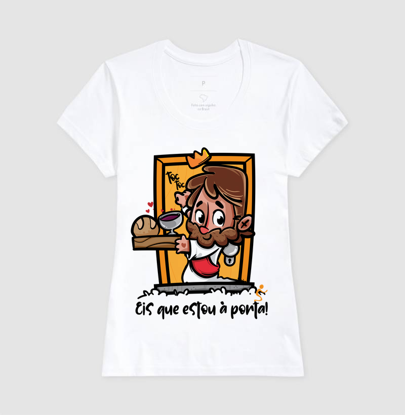 Camiseta Cristã Jesus Está à Porta - Imagem 5