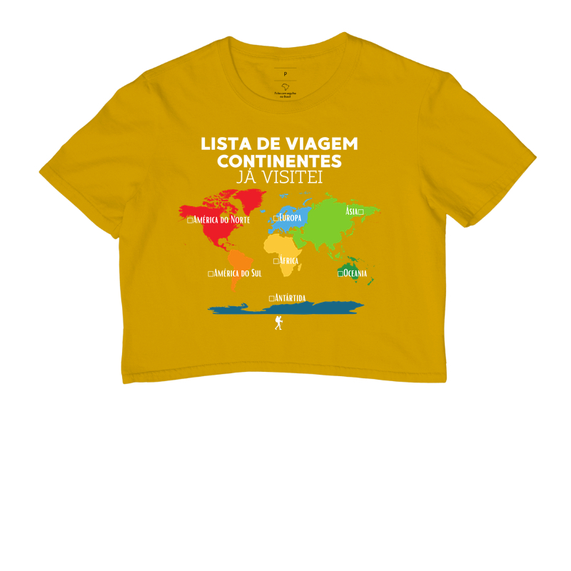 Camiseta Lista de Viagem Continentes Ja Visitei | Mapa Mundi Auto Personalizavel | Colecao Personalizaveis - Imagem 8