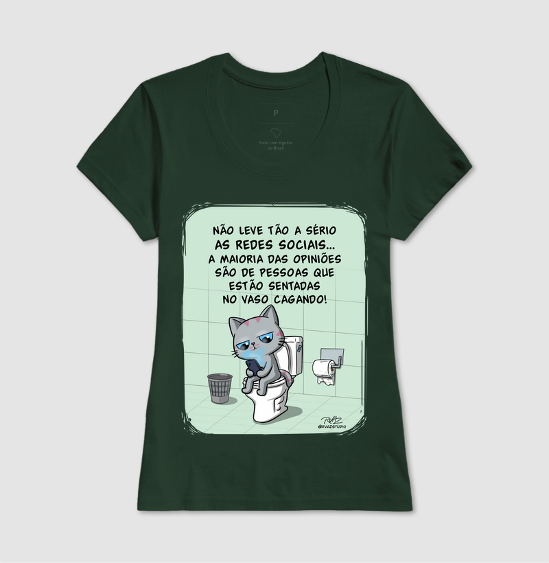 Camiseta Gato Sincero no Vaso - Imagem 13