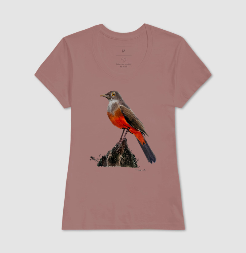 Camiseta Sabiá-Laranjeira – Aves do Brasil - Imagem 17