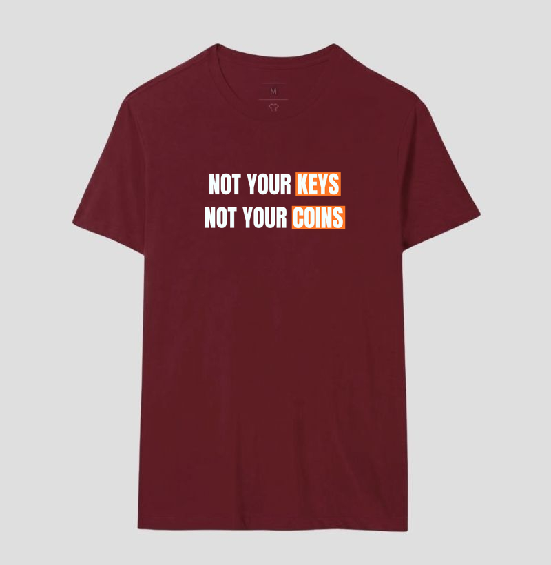 Camiseta Bitcoin Not Your Keys, Not Your Coins - Imagem 23